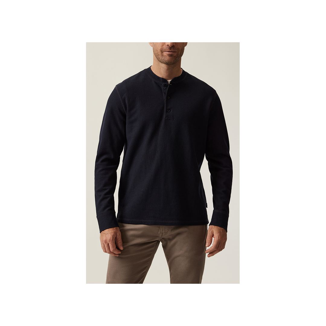 34Heritage Canada Men's Navy Long Sleeve Henley