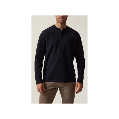 34Heritage Canada Men's Navy Long Sleeve Henley