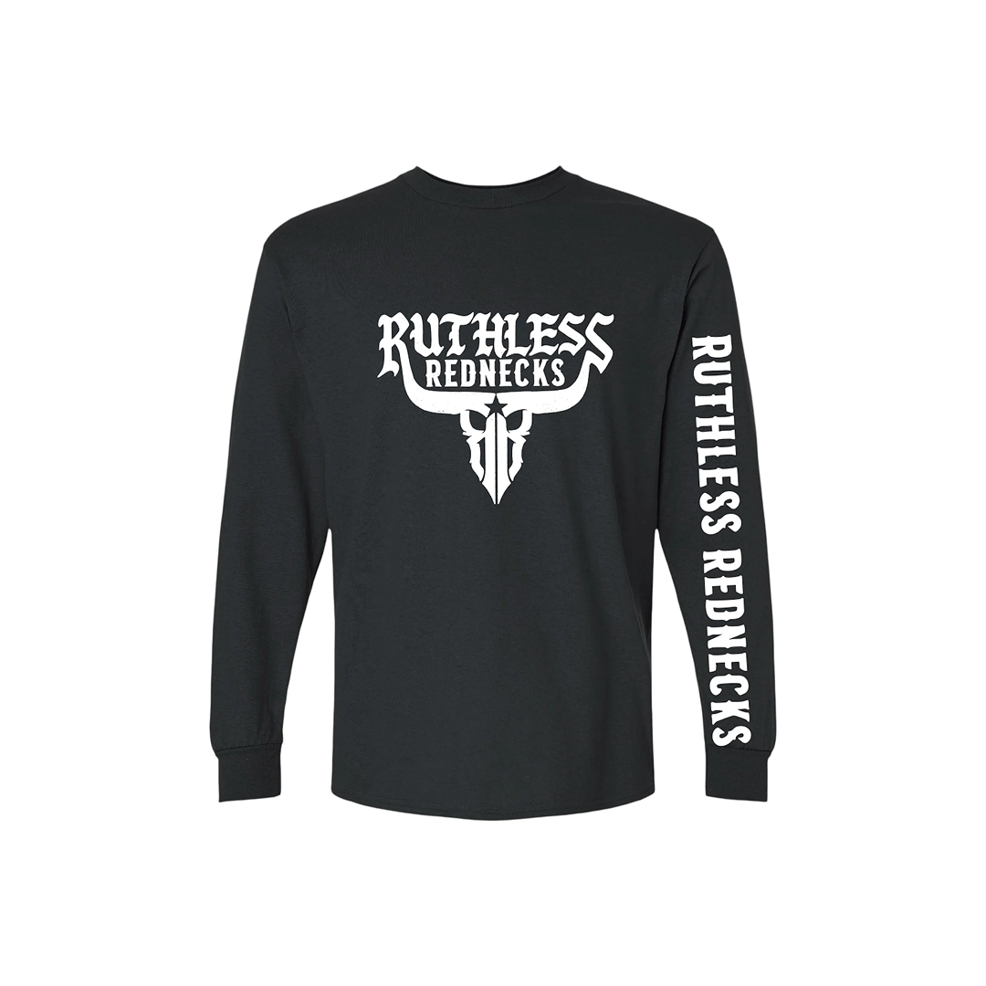 Ruthless Rednecks Men's Raw Talent V2 Long Sleeve Black Shirt