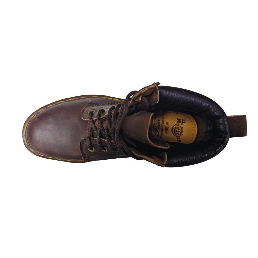 Dr. Martens Gaucho Crazy Horse Leather Lace Up Boots weis-western-wear