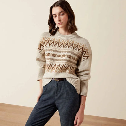 Ariat Women's Lodge Sweater Oatmeal Heather