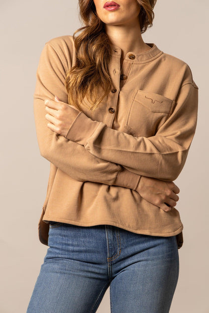 Kimes Ranch Women's Elouise Henley Long Sleeve Shirt
