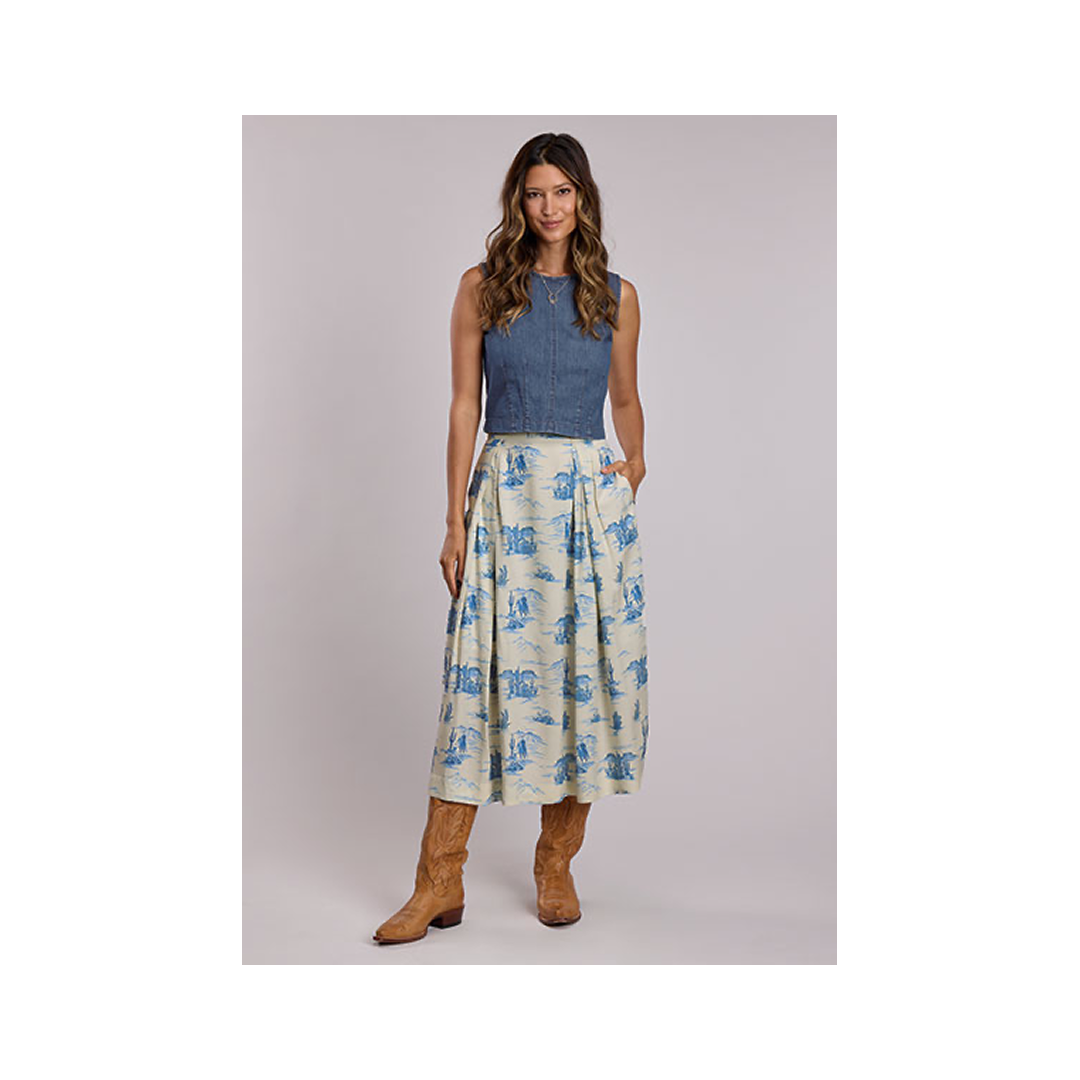 Stetson Women's Indigo Trail PRT Midi Length Skirt weis-western-wear