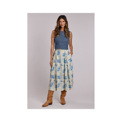 Stetson Women's Indigo Trail PRT Midi Length Skirt weis-western-wear