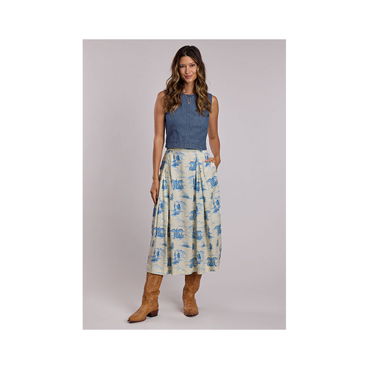 Stetson Women's Indigo Trail PRT Midi Length Skirt weis-western-wear