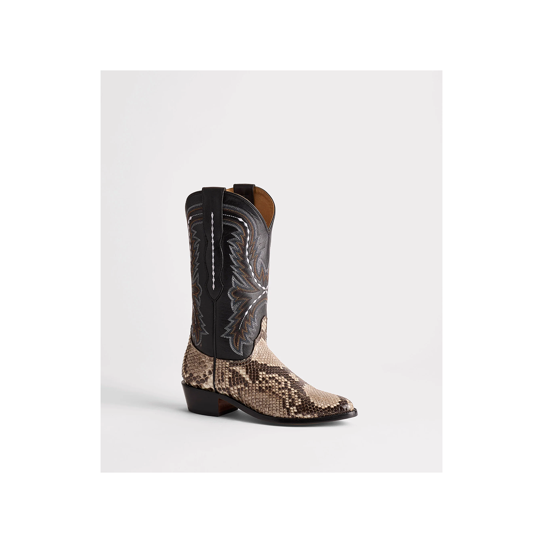 Lucchese Women's Stella Black/White Python Cowboy Boot