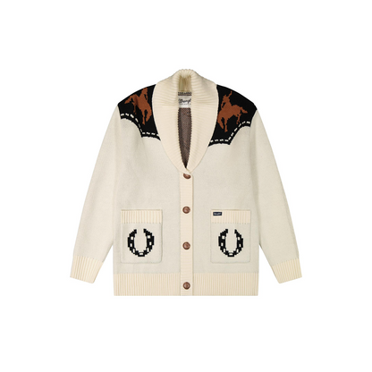 Wrangler Women's Retro Vintage White Sweater Cardigan