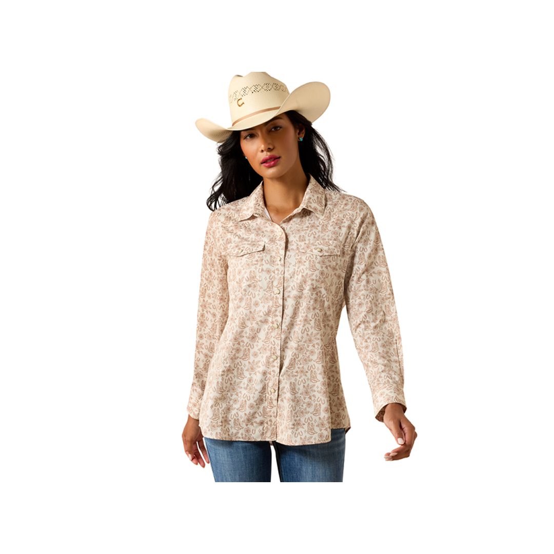 Ariat Women's Western Print VentTEK Long Sleeve Snap Western Shirt