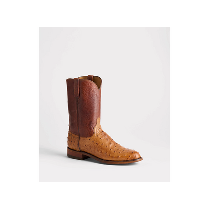 Lucchese Men's Zane Barnwood Brown/Tan Ostrich Boot