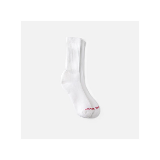 Red Wing White Acrylic Blend Medium Weight Crew Socks