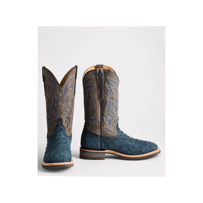 Lucchese Men's Rowdy Ostrich Square Toe Cowboy Boots