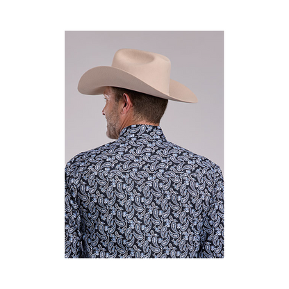 Roper Men's Amarillo Long Sleeve Shirt Poplin Paisley weis-western-wear