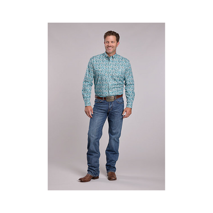 Roper Men's Long Sleeve Button Down Paisley Print weis-western-wear