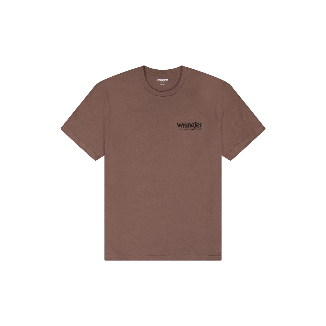 Wrangler Men's Regular Fit Coffee Quartz Graphic T-shirt