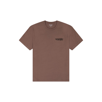 Wrangler Men's Regular Fit Coffee Quartz Graphic T-shirt