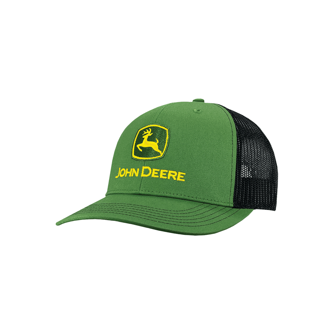 John Deere Green and Black Trucker Cap w/ Classic Logo weis-western-wear