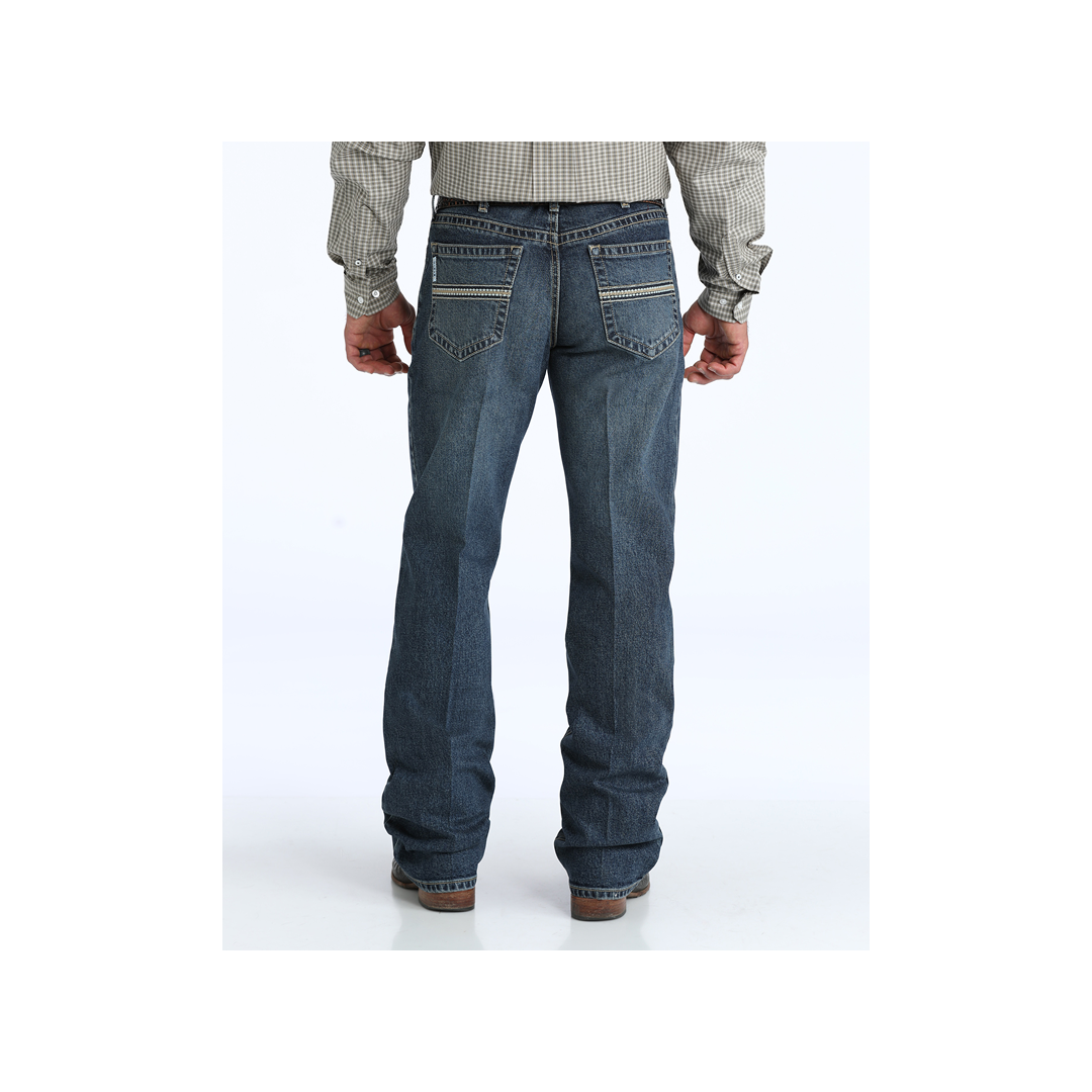 Cinch Men's White Label Dark Stone Wash Relaxed Straight Leg Jeans