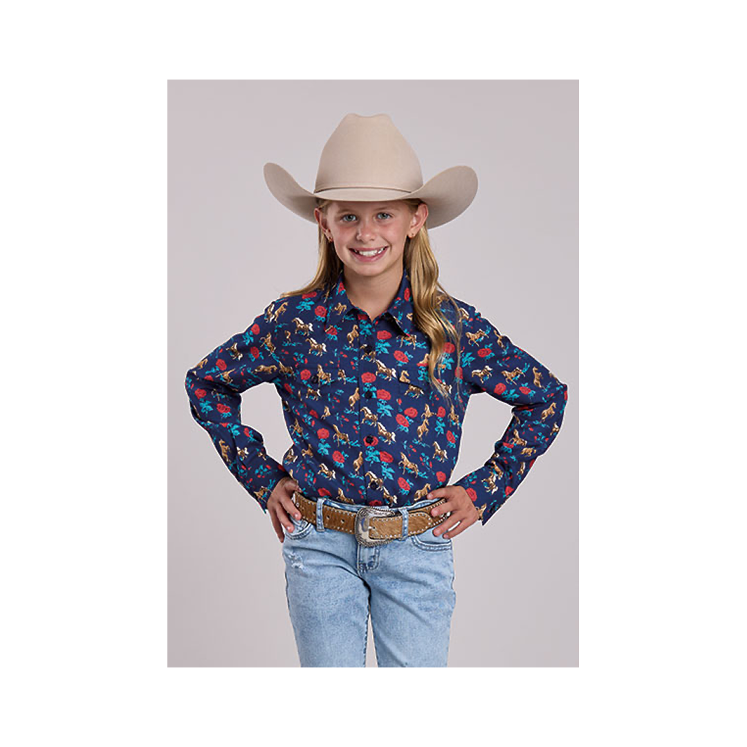 Roper Girl's Long Sleeve Button Up Shirt weis-western-wear