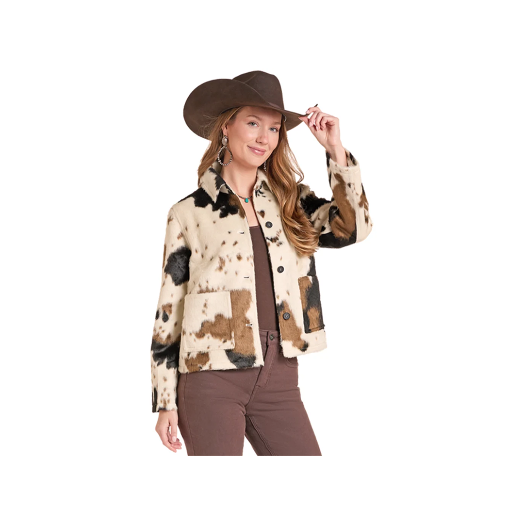 Rock & Roll Denim Women's Cowhide Print Jacket