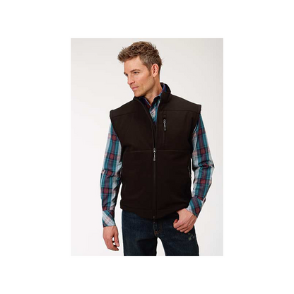 Roper Men's Outerwear Vest Black w/ Black Fleece