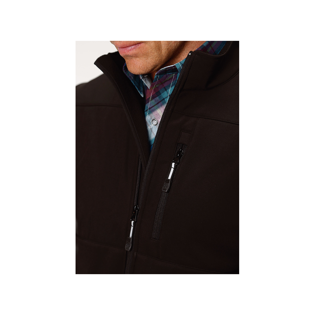 Roper Men's Outerwear Vest Black w/ Black Fleece