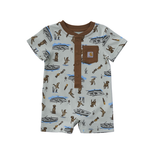 Carhartt Infant's Outdoor Short Sleeve Romper in Light Green weis-western-wear