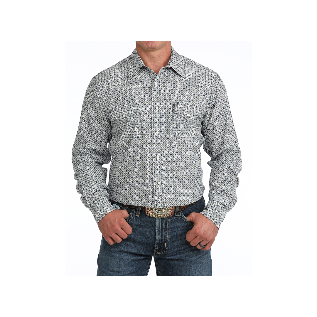 Cinch Men's Arenaflex Geometric Long Sleeve Western Shirt