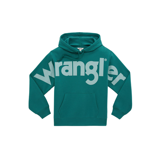 Wrangler Women's Retro Vintage Turquoise Logo Hoodie