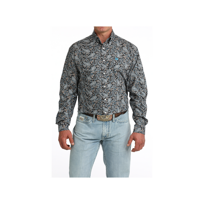 Cinch Men's Black Paisley Button Down Western Long Sleeve Shirt weis-western-wear