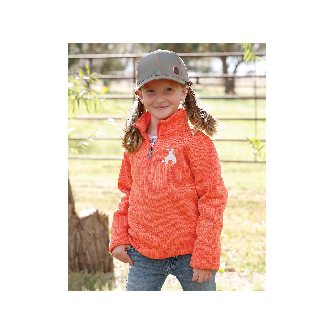 Cinch Girl's 1/4 Zip Rodeo Inspired Sweater