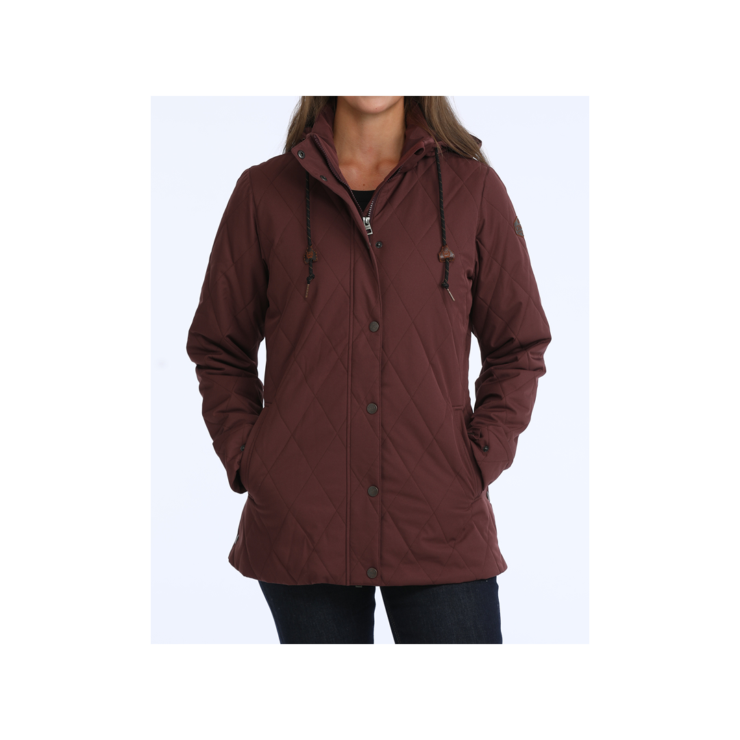 Cinch Women's Quilted Burgundy Long Jacket