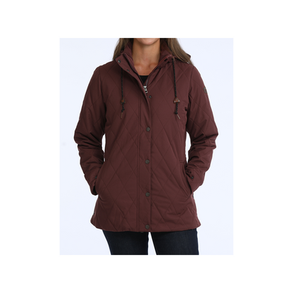 Cinch Women's Quilted Burgundy Long Jacket