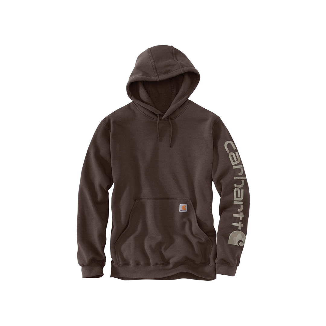 Carhartt Men's Loose Fit Midweight Logo Sleeve Graphic Hoodie