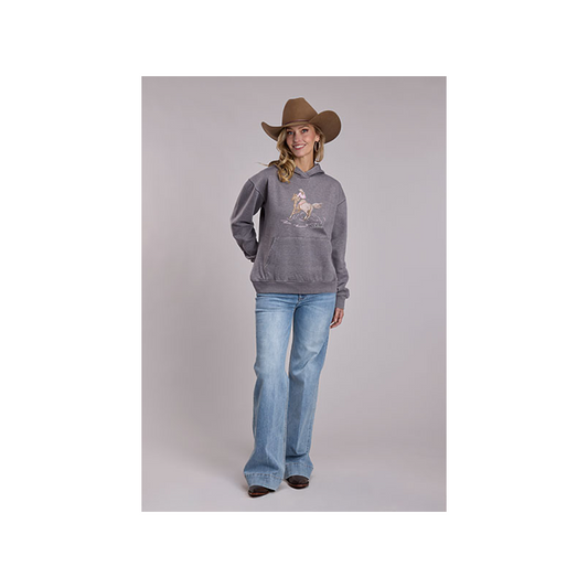 Stetson Women's Heather Grey Horse Graphic Hoodie
