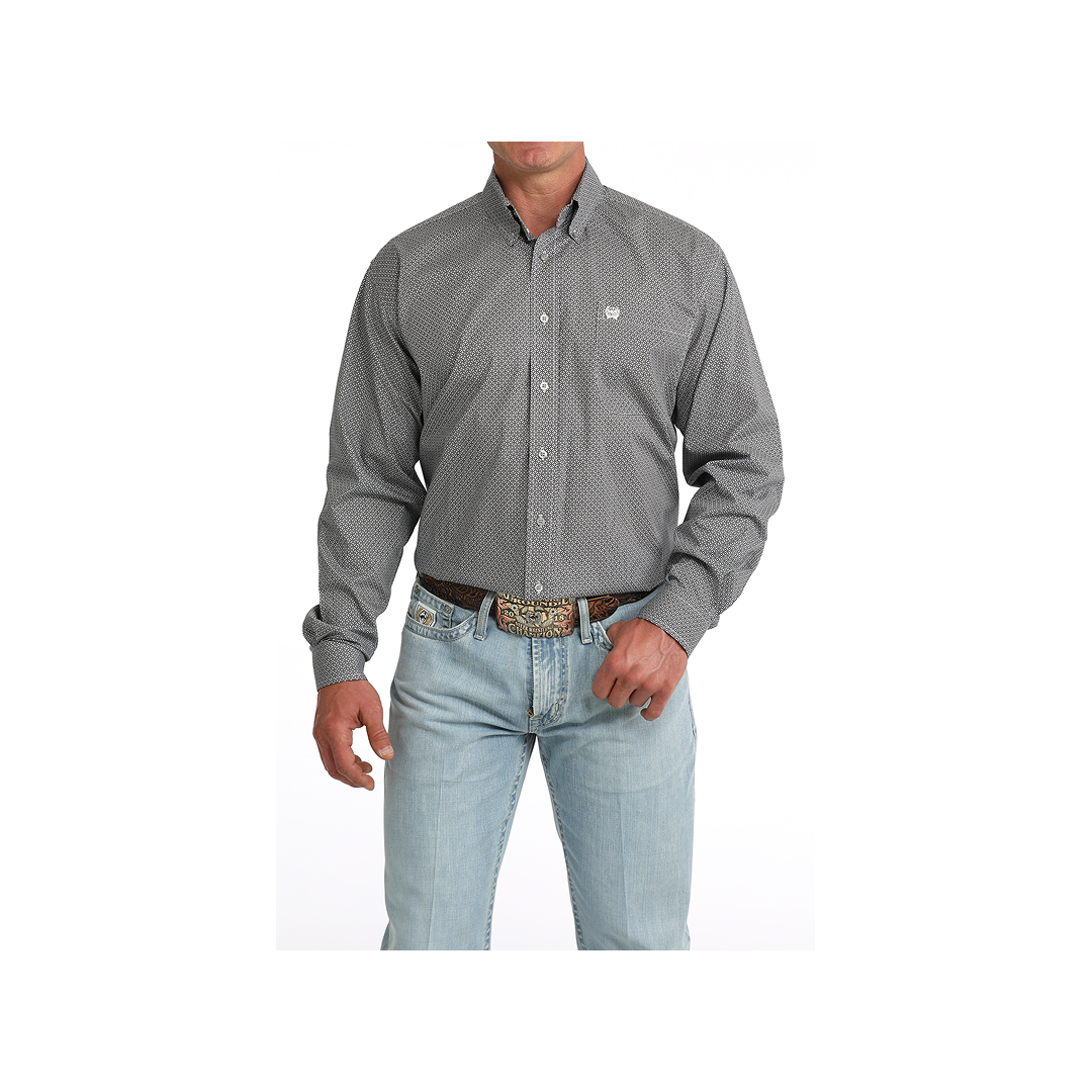 Cinch Men's Grey Geometric Print Long Sleeve Western Shirt weis-western-wear