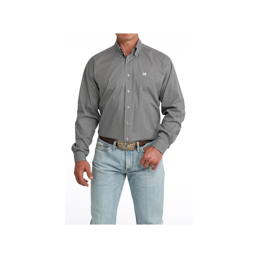 Cinch Men's Grey Geometric Print Long Sleeve Western Shirt weis-western-wear
