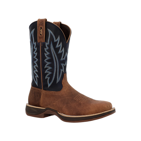 Durango Men's Rebel Ultra Lite Cognac/Sapphire Blue Cowboy Boots