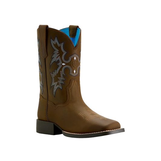Ariat Youth Cowboy Boots Tombstone Distressed Brown