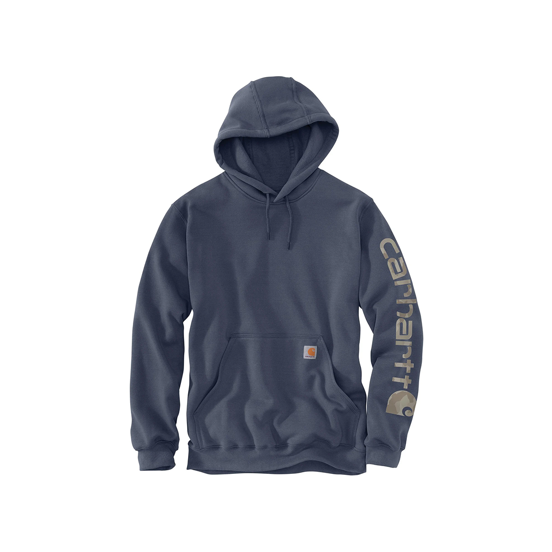 Carhartt Men's Loose Fit Midweight Logo Sleeve Graphic Hoodie