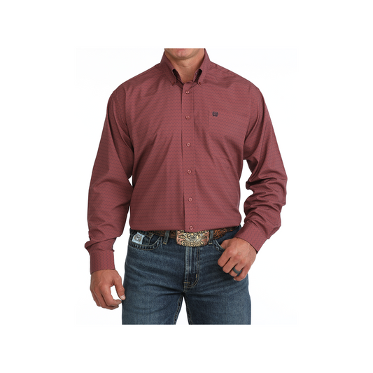 Cinch Men's Arenaflex Geometric Print Long Sleeve Western Shirt
