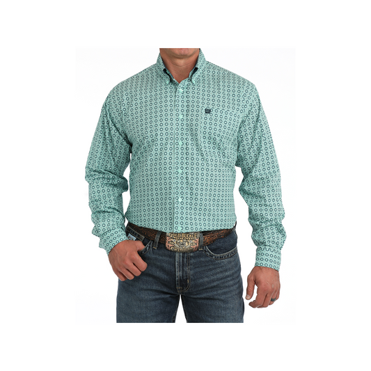 Cinch Men's Weave Print Long Sleeve Western Shirt