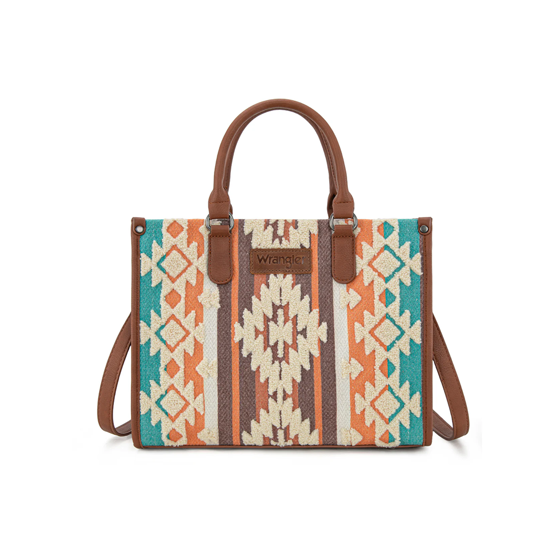 Montana West Women's Sherpa Aztec Canvas Brown Tote/Crossbody weis-western-wear