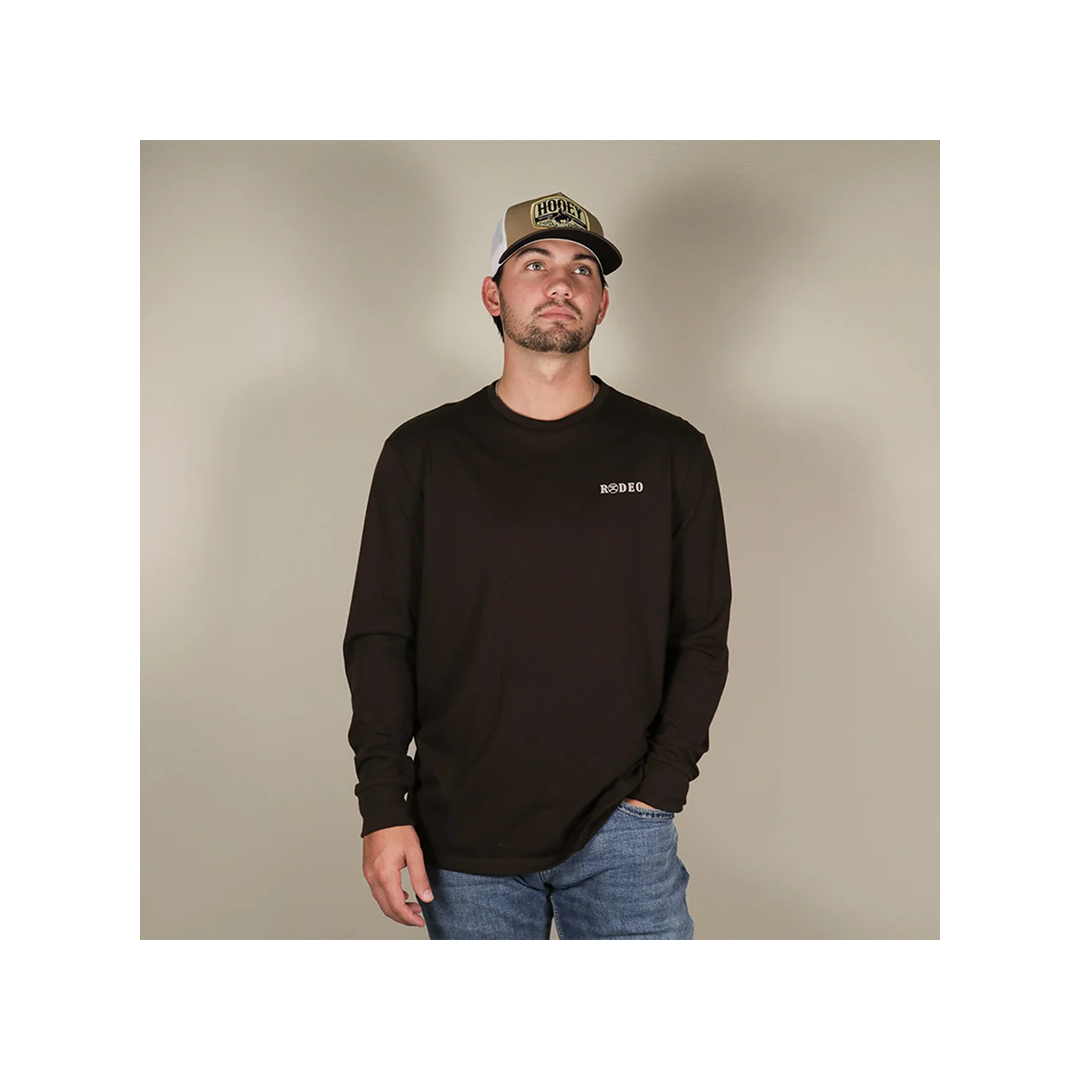 Hooey Men's Rodeo Round-Up Brown Long Sleeve