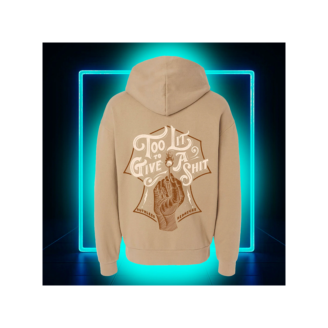 Ruthless Rednecks Men's Too Lit Hoodie weis-western-wear