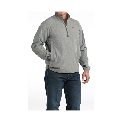 Cinch Men's Windbreaker 1/2 Zip Grey weis-western-wear