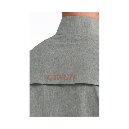 Cinch Men's Windbreaker 1/2 Zip Grey weis-western-wear