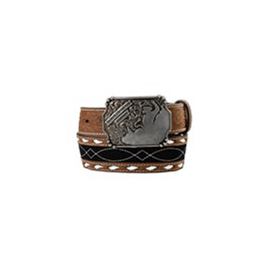 3D Boy's Roughout Inlay Bull Rider "World Champion Cowboy" Belt weis-western-wear