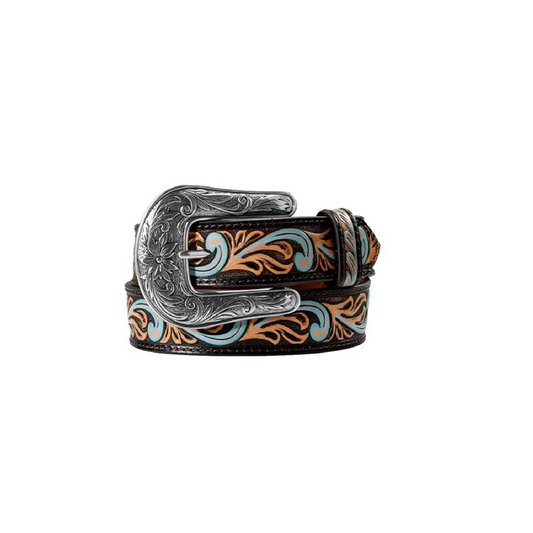 Angel Ranch Girl's 1 1/4" Embossed Floral Belt weis-western-wear
