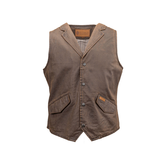 Outback Trading Co Men's Arkanas Vest Oil Skin weis-western-wear