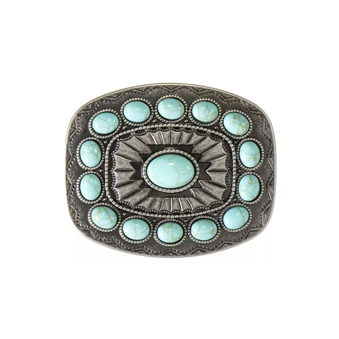 M&F Western Products Southwest Turquoise Stone Belt Buckle weis-western-wear